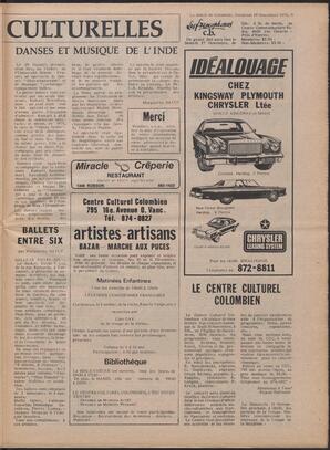 Le Soleil de Colombie, November 19, 1976, page 13