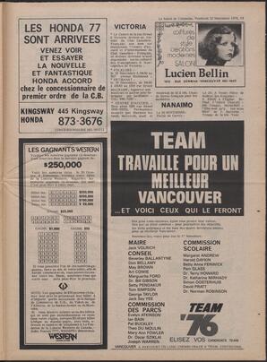 Le Soleil de Colombie, November 12, 1976, page 17