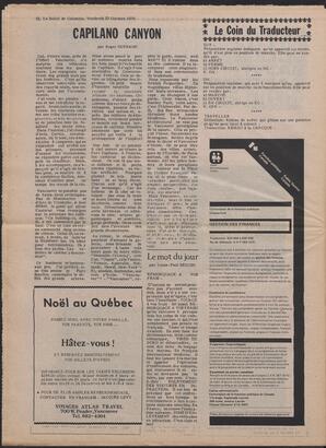 Le Soleil de Colombie, October 22, 1976, page 16