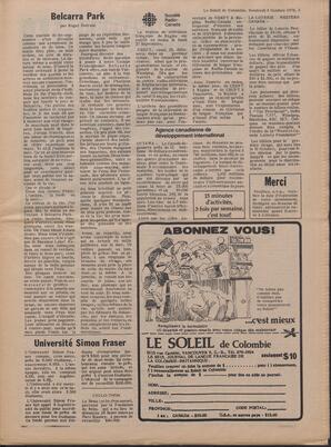 Le Soleil de Colombie, October 8, 1976, page 5