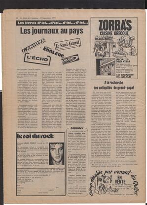 Le Soleil de Colombie, September 17, 1976, page 20