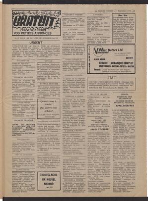 Le Soleil de Colombie, September 17, 1976, page 19