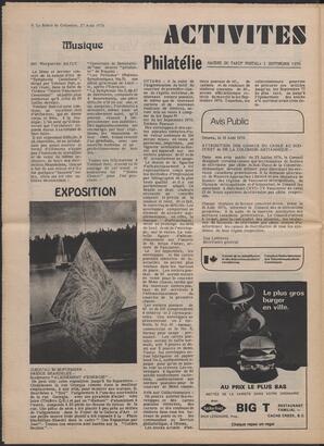 Le Soleil de Colombie, August 27, 1976, page 8