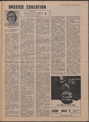 Le Soleil de Colombie, August 13, 1976, page 11