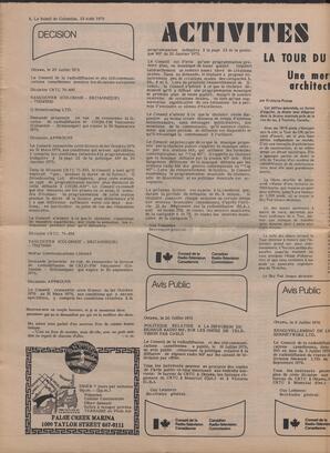 Le Soleil de Colombie, August 13, 1976, page 8