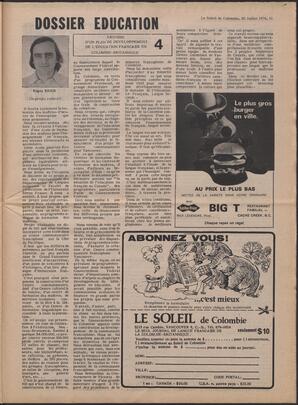 Le Soleil de Colombie, July 30, 1976, page 11