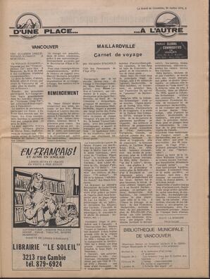 Le Soleil de Colombie, July 30, 1976, page 3