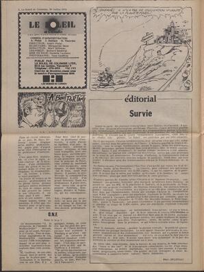 Le Soleil de Colombie, July 30, 1976, page 2