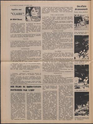 Le Soleil de Colombie, July 23, 1976, page 4