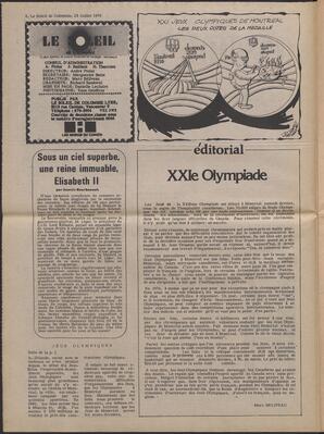 Le Soleil de Colombie, July 23, 1976, page 2