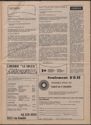 Le Soleil de Colombie, June 25, 1976, page 11