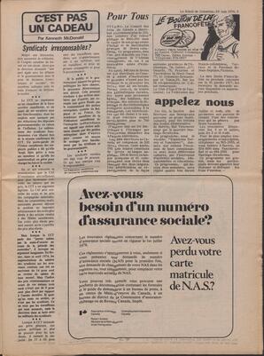 Le Soleil de Colombie, June 25, 1976, page 5