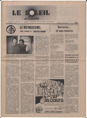 Le Soleil de Colombie, June 11, 1976, page 1