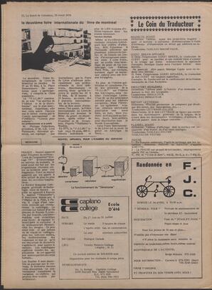 Le Soleil de Colombie, April 23, 1976, page 12