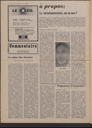 Le Soleil de Colombie, April 2, 1976, page 2