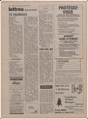 Le Soleil de Colombie, February 20, 1976, page 16