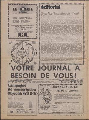 Le Soleil de Colombie, December 19, 1975, page 2