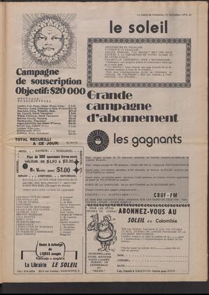 Le Soleil de Colombie, November 21, 1975, page 11