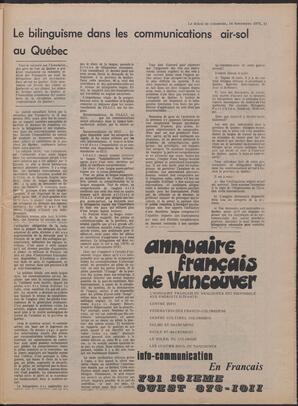 Le Soleil de Colombie, November 14, 1975, page 11