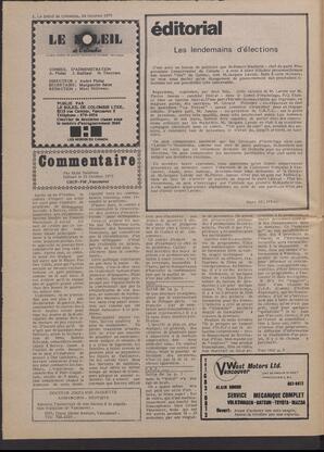 Le Soleil de Colombie, October 24, 1975, page 2