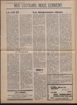 Le Soleil de Colombie, August 22, 1975, page 4