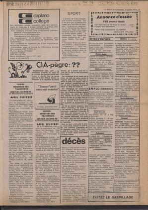Le Soleil de Colombie, July 11, 1975, page 15