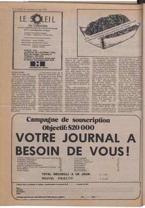 Le Soleil de Colombie, June 27, 1975, page 2