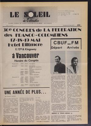 Le Soleil de Colombie, May 16, 1975, page 1