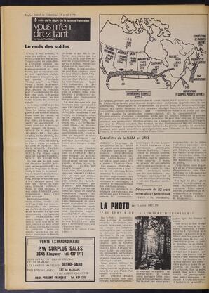 Le Soleil de Colombie, April 18, 1975, page 12