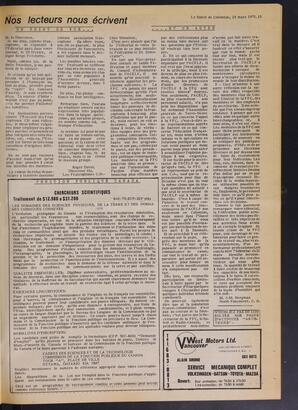 Le Soleil de Colombie, March 28, 1975, page 15