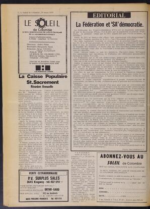 Le Soleil de Colombie, March 21, 1975, page 2