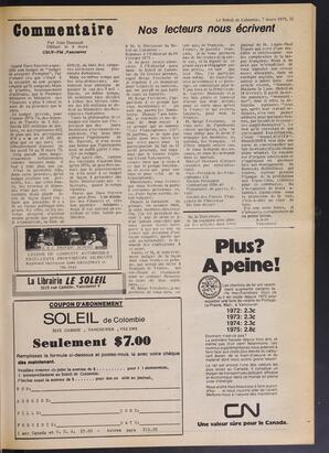Le Soleil de Colombie, March 7, 1975, page 11