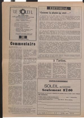 Le Soleil de Colombie, January 31, 1975, page 2