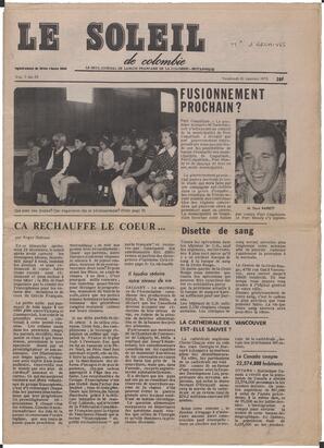 Le Soleil de Colombie, January 10, 1975, page 1