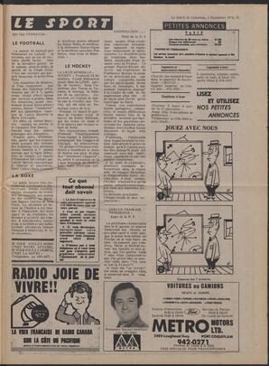 Le Soleil de Colombie, December 6, 1974, page 15