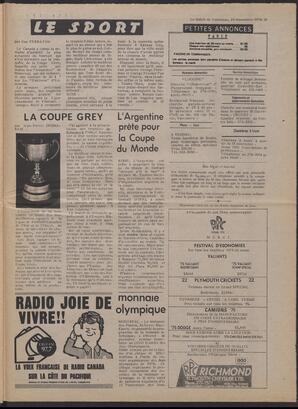 Le Soleil de Colombie, November 29, 1974, page 19