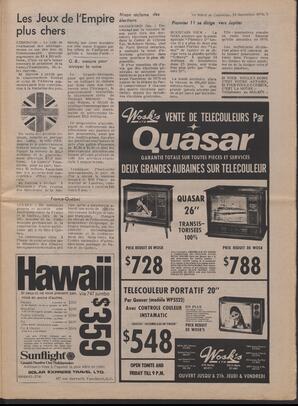 Le Soleil de Colombie, November 29, 1974, page 5