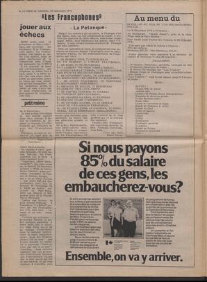 Le Soleil de Colombie, November 29, 1974, page 4