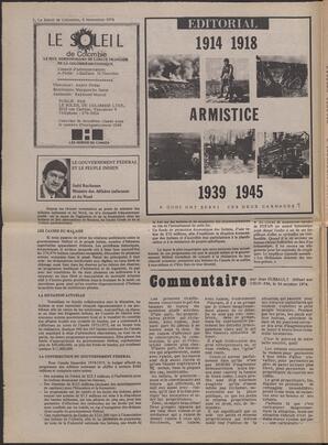 Le Soleil de Colombie, November 8, 1974, page 2