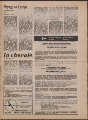 Le Soleil de Colombie, October 25, 1974, page 11