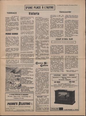 Le Soleil de Colombie, October 25, 1974, page 3