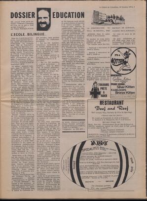 Le Soleil de Colombie, October 18, 1974, page 5