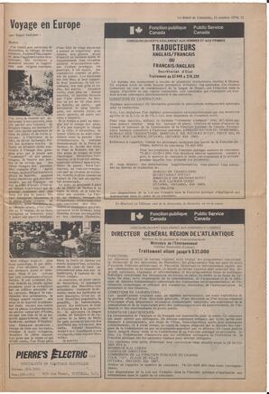 Le Soleil de Colombie, October 11, 1974, page 11