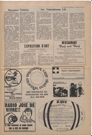 Le Soleil de Colombie, October 11, 1974, page 9