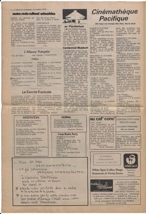 Le Soleil de Colombie, October 11, 1974, page 8