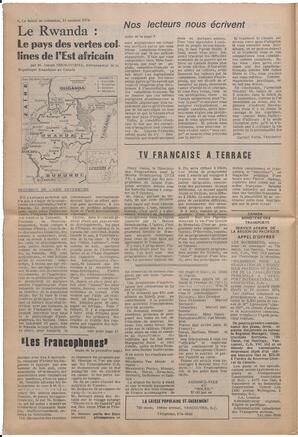 Le Soleil de Colombie, October 11, 1974, page 6