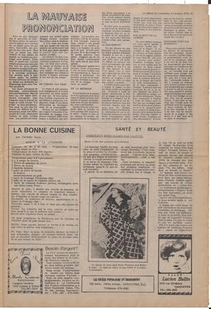 Le Soleil de Colombie, October 4, 1974, page 13
