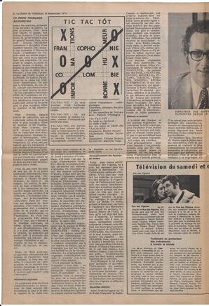 Le Soleil de Colombie, September 13, 1974, page 8