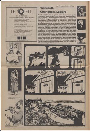 Le Soleil de Colombie, August 9, 1974, page 2