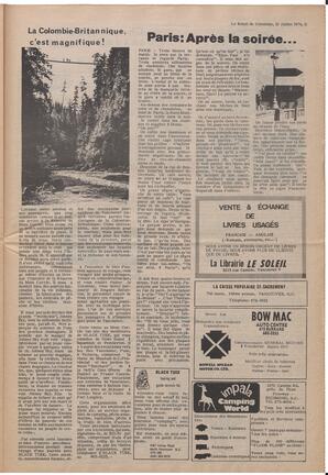 Le Soleil de Colombie, July 12, 1974, page 11